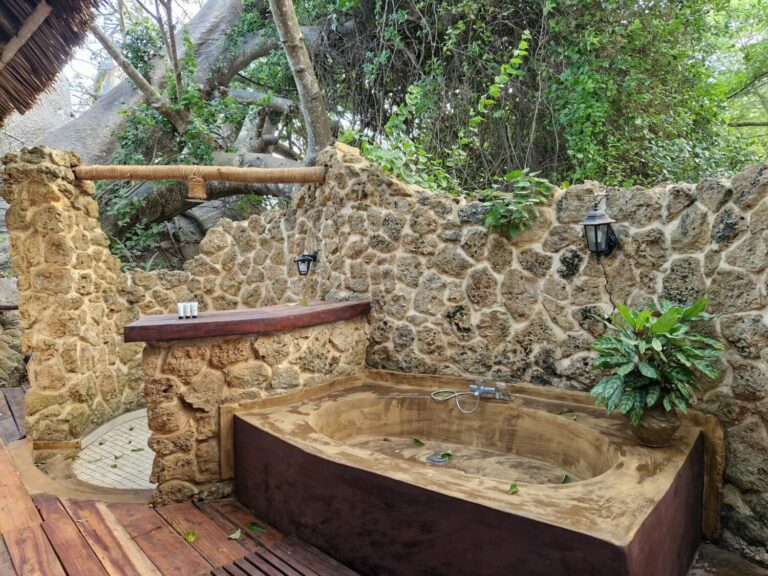 Fumba Lodge Sansibar Badewanne draußen