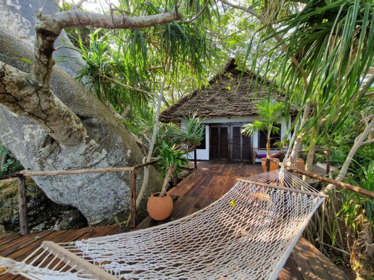 Fumba Lodge Sansibar Baobab Zimmer Terrasse