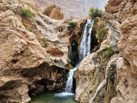 Wadi Tiwi Oman Rundreise Wasserfall