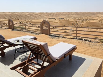 Stars Gate Camp Wahiba Sands Oman Wüstencamp Terrasse