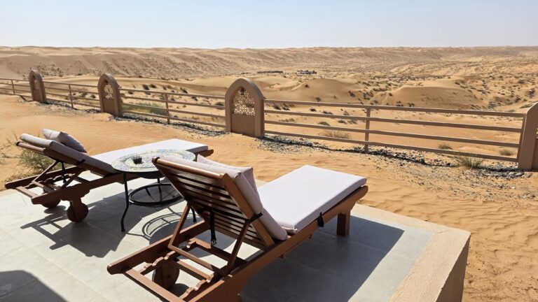 Stars Gate Camp Wahiba Sands Oman Wüstencamp Terrasse