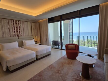 Mandarin Oriental Hotel Muscat Oman Zimmer Meerblick